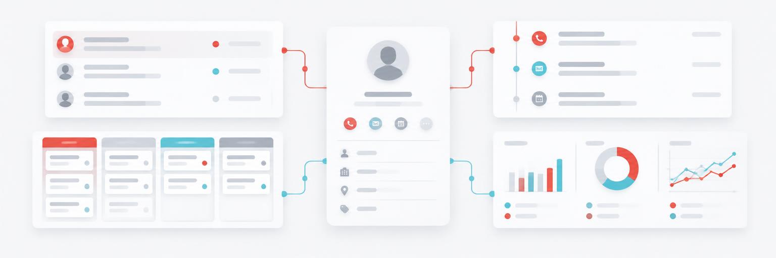 A focused configurable CRM connecting contacts, pipeline, activity and reporting