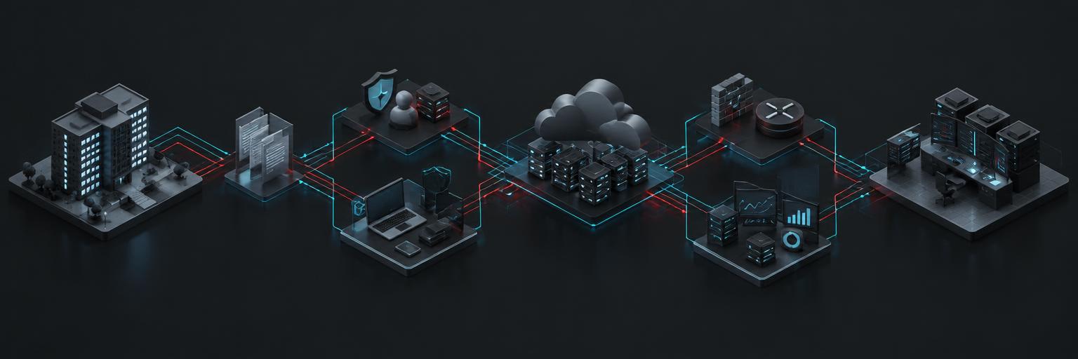 Connected cloud, identity, security and managed operations architecture